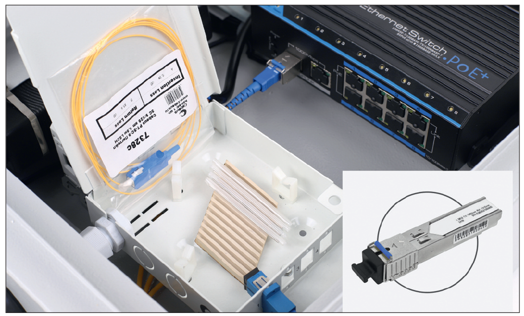 Рис. 1. Предустановленный SFP-модуль