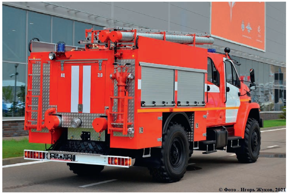 Рис. 15. Компоновка пожарной автоцистерны АЦ 3,0-40
