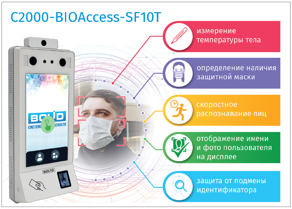 Рис. 2. Биометрический контроллер доступа С2000-BIOAccess-SF10Т
