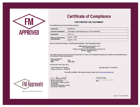 Сертификат FM Approval