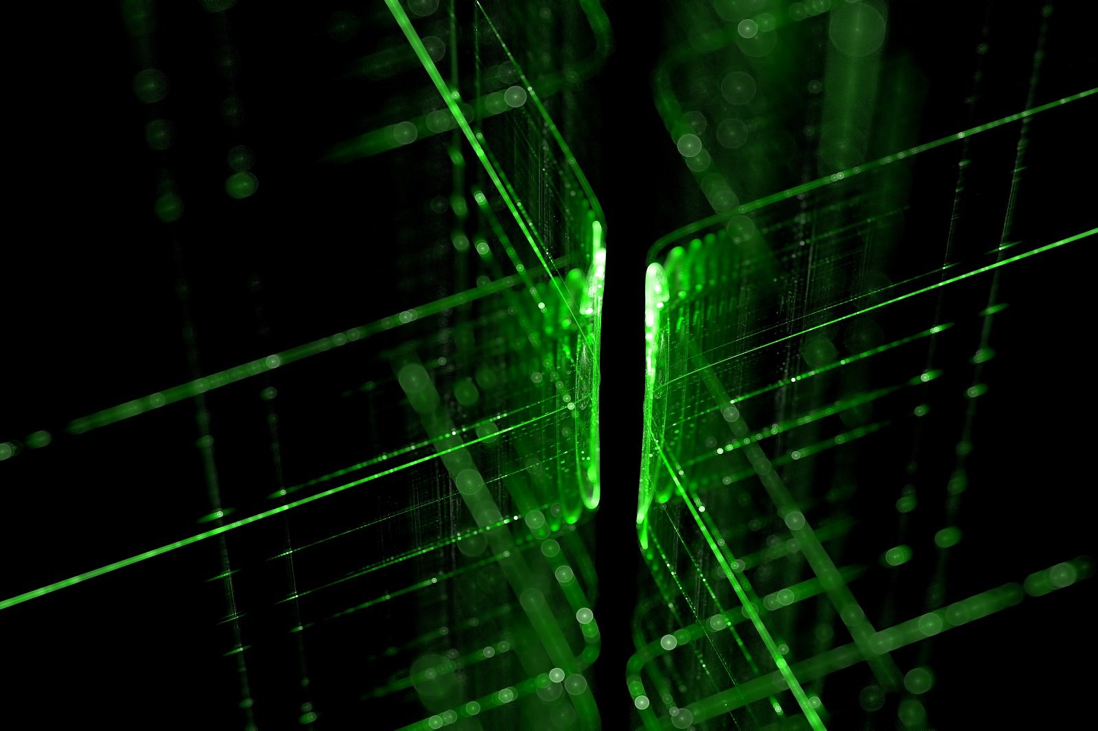technology-green-lines-background