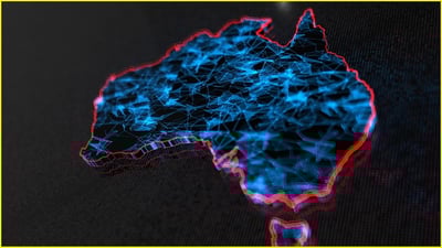 australia map cyber security visualisation shutterstock