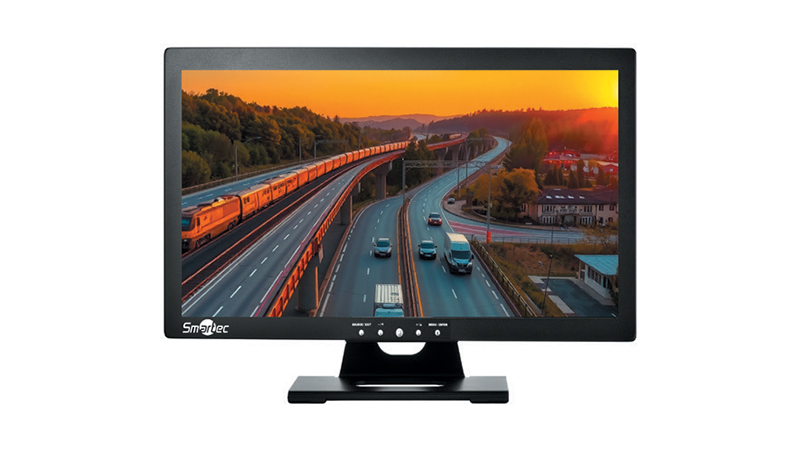 Новинка Smartec — монитор для системы видеонаблюдения STM-245 rev.2 c LED-подсветкой и защитным стеклом дисплея