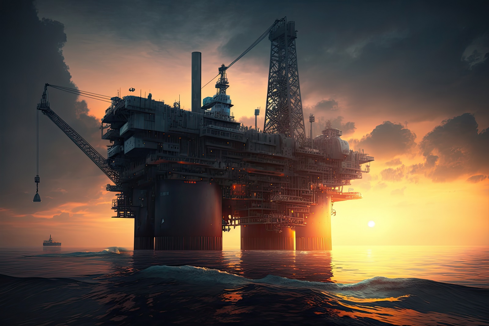 Нефтяная платформа в океане